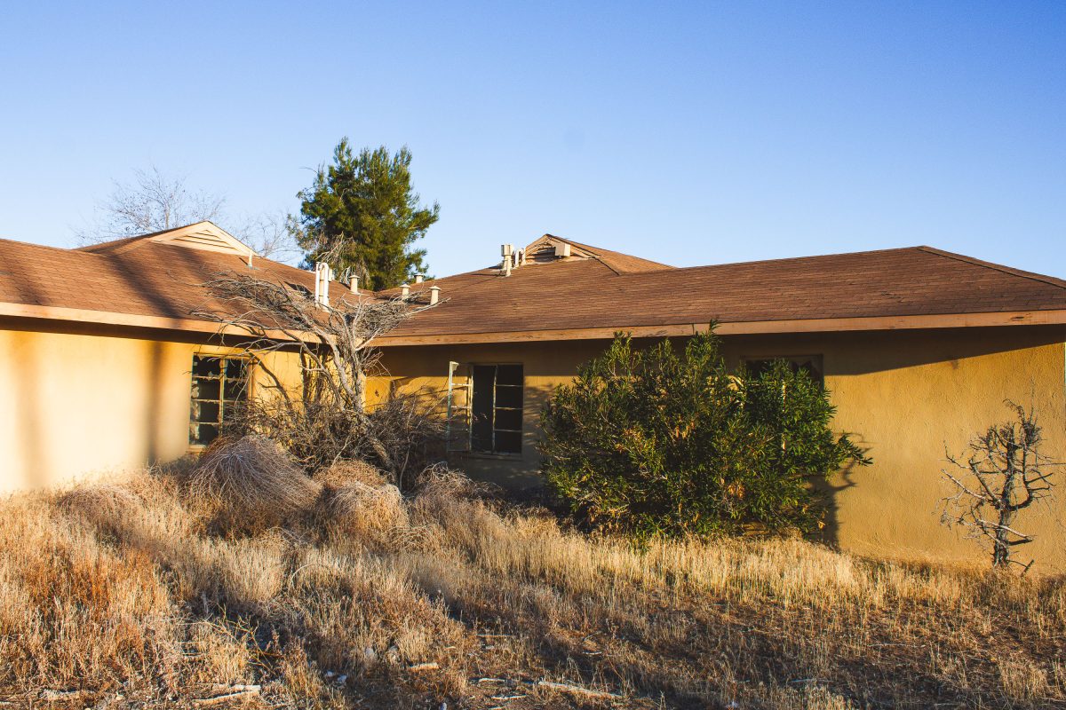 Abandoned residential building at George Air Force Base in Victorville, California.