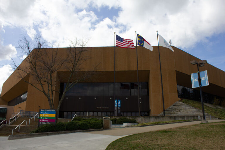 Dean Smith Center in North Carolina 1 Dean Smith Center on the University of Carolina campus.