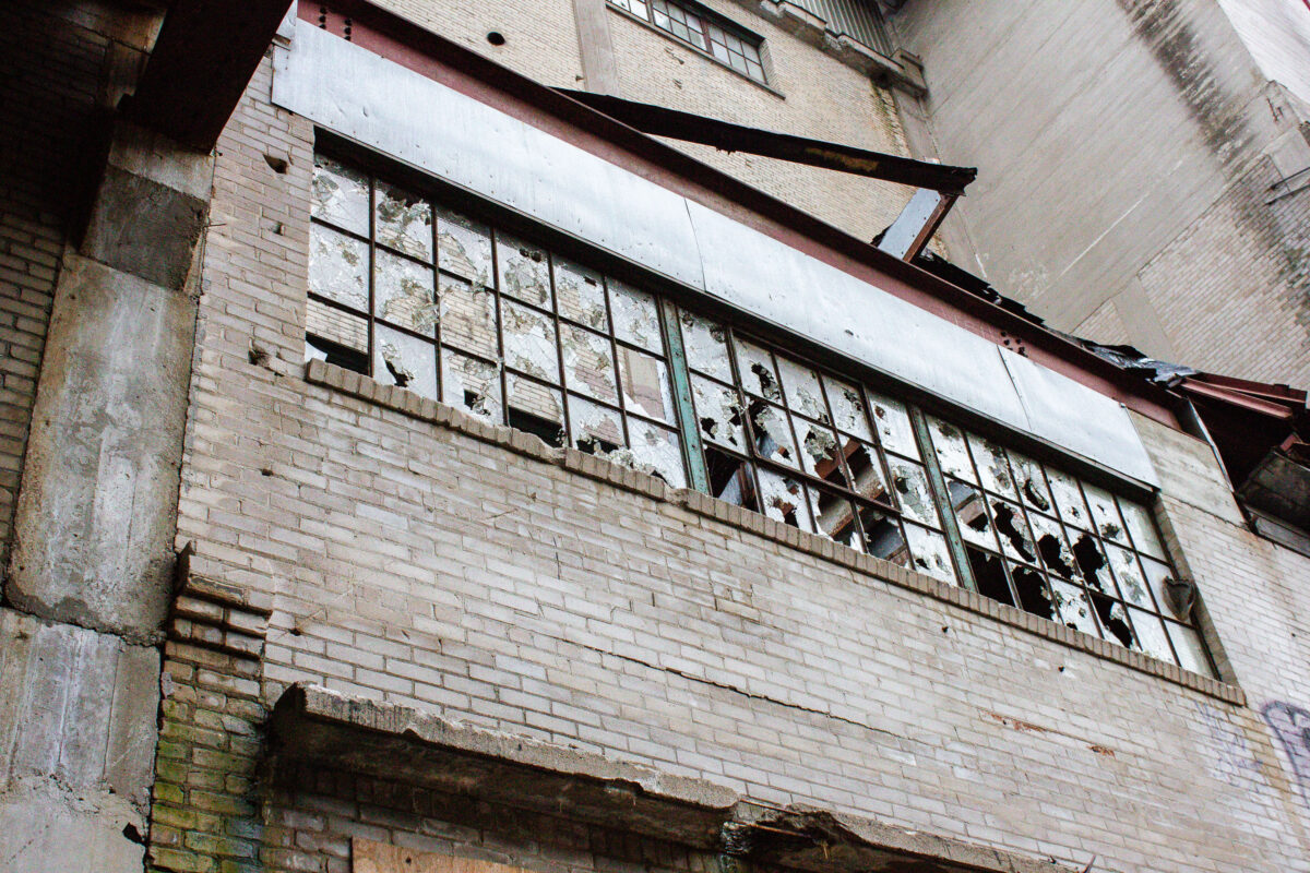 Inside the long abandoned Fruen Mill in Minneapolis, Minnesota.