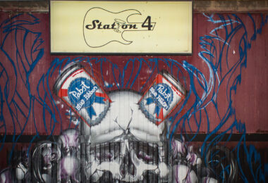 Pabst mural painted on the exterior of the Station 4 nightclub in St. Paul.