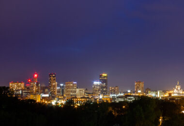 The St. Paul Minnesota downtown skyline in September 2012.