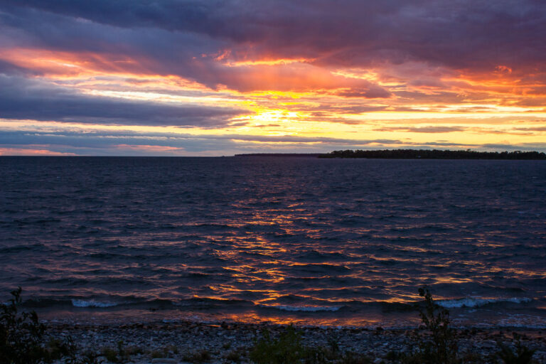 Lake Michigan Sunset in Door County 1 Sunset over Lake Michigan in Door County, Wisconsin.