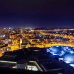 The Minneapolis Convention Center at night in 2012.