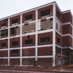 Brach's Candy Factory in Chicago before it was demolished. After demolition the land became a semi truck parking lot.