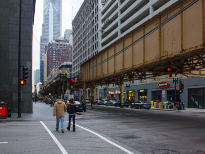 Lake Street 'L' Tracks at Dearborn Street, Chicago