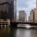 State Street Bridge in downtown Chicago.
