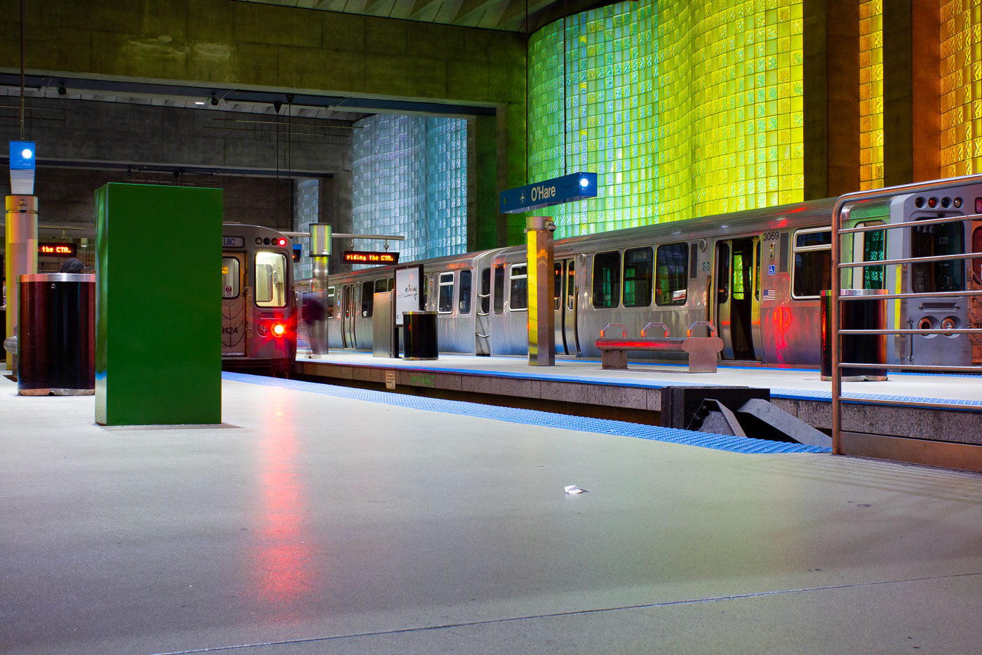 Trains at OHare International Airport