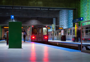 The O'Hare Train Station in Chicago.