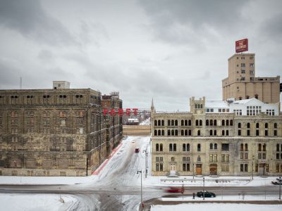 Pabst Brewery Buildings, Milwaukee, Wisconsin in Winter