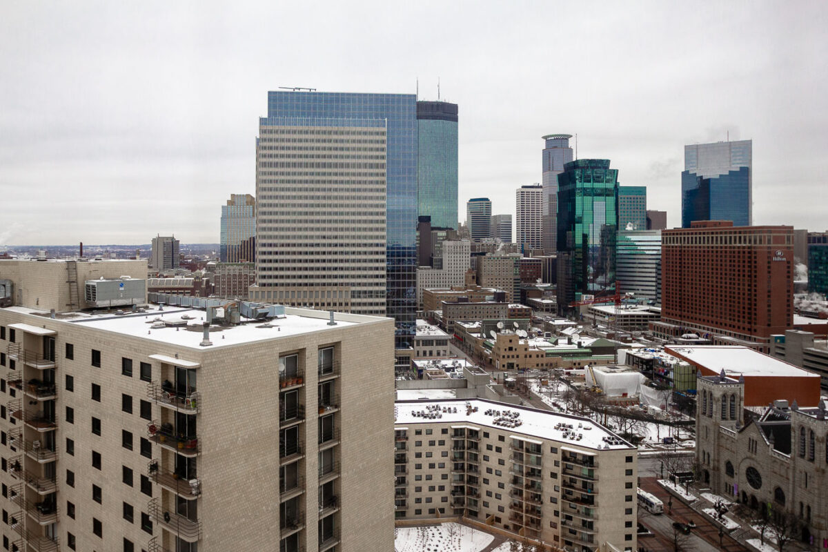 Downtown Minneapolis as seen from the Hyatt