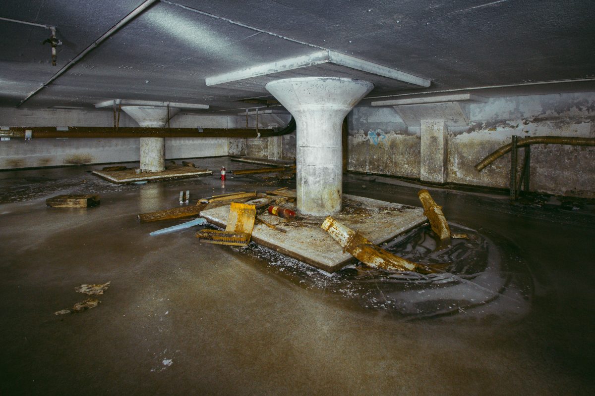 Inside the long abandoned Fruen Mill in Minneapolis, Minnesota.