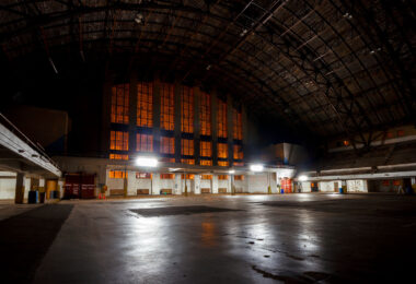 Inside the Minneapolis Armory before it was renovated into a concert venue.