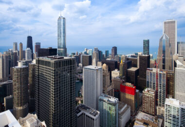 The 35 West Wacker building in downtown Chicago.