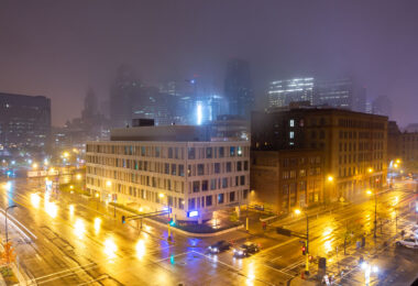 Fog in Downtown Minneapolis in 2013.