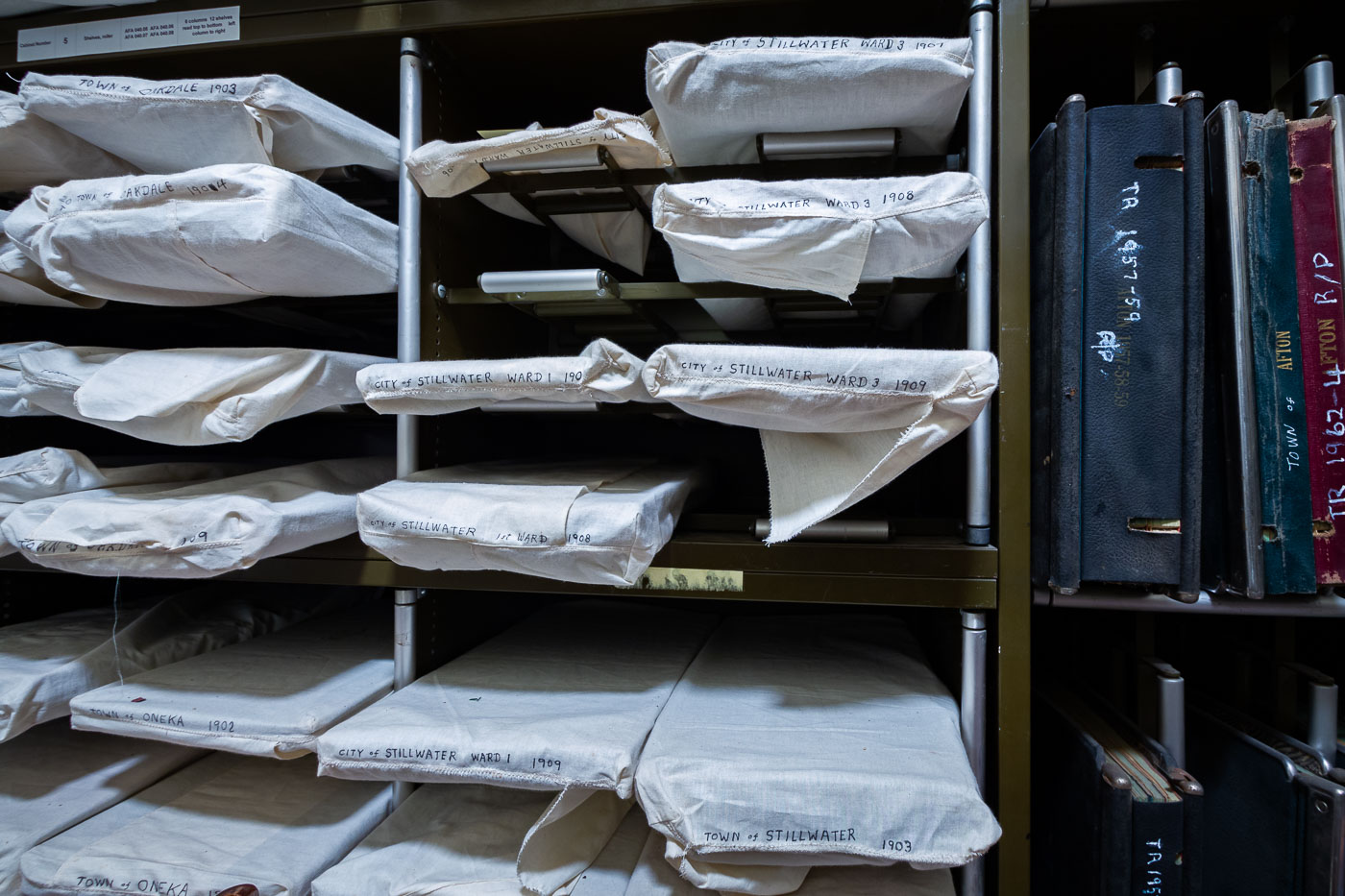 Old documents at historical Stillwater courthouse