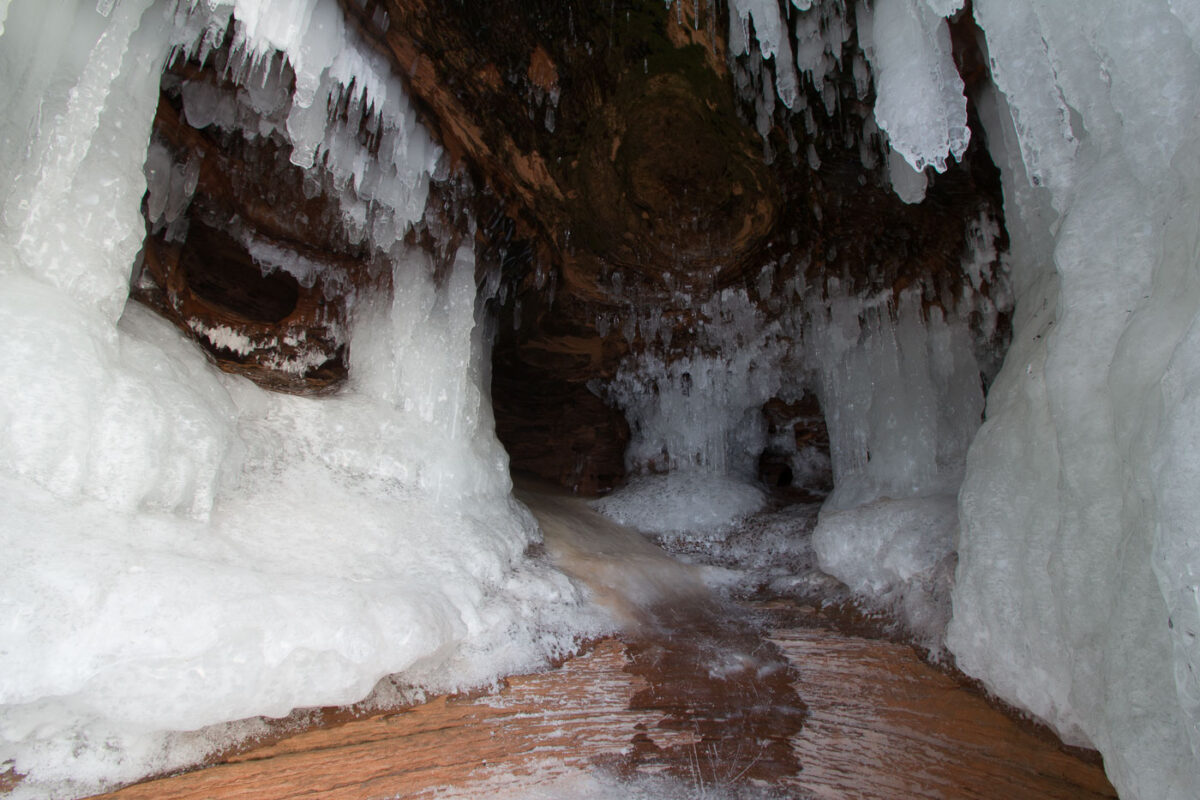 An ice cave at Apostle Islands in February 2014.