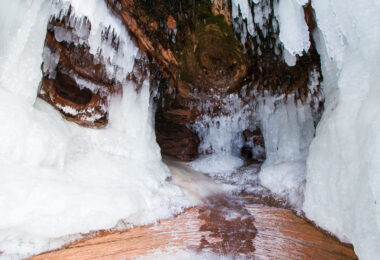 An ice cave at Apostle Islands in February 2014.
