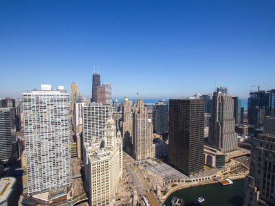 Wrigley Building and Tribune Tower, Chicago River