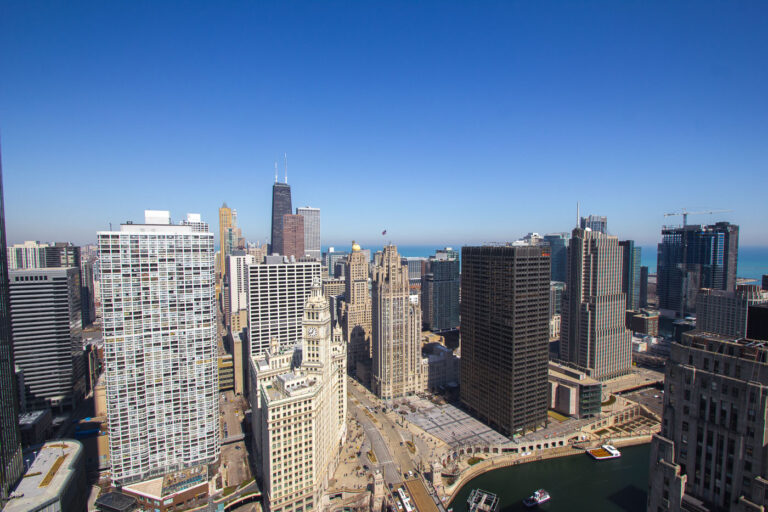 Chicago River and Downtown Chicago 1 The Chicago River in Downtown Chicago.