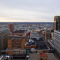 Downtown Minneapolis as seen from Marquette Ave in March 2014.