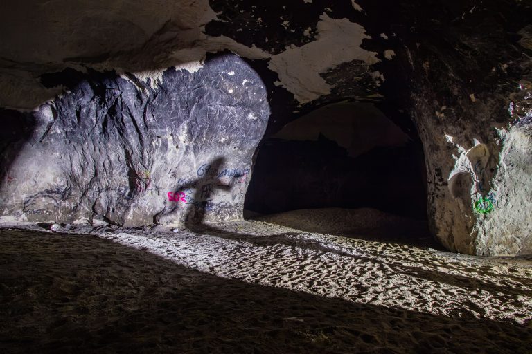Underground Cave Shadows 1 Shadows of a person in a cave