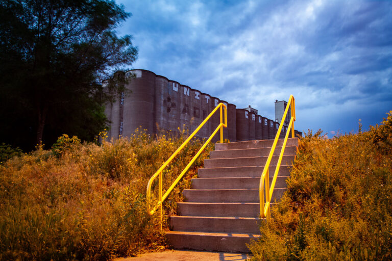 ADM Grain Elevator United Crushers 2 ADM Grain Elevator in Dinkytown Minneapolis with United Crushers graffiti on the side.