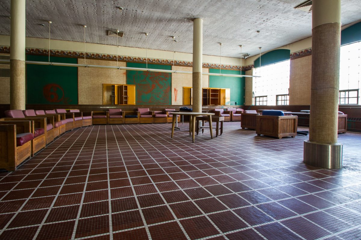 Day Room with Built-in Seating, Fergus Falls Kirkbride Building, Minnesota
