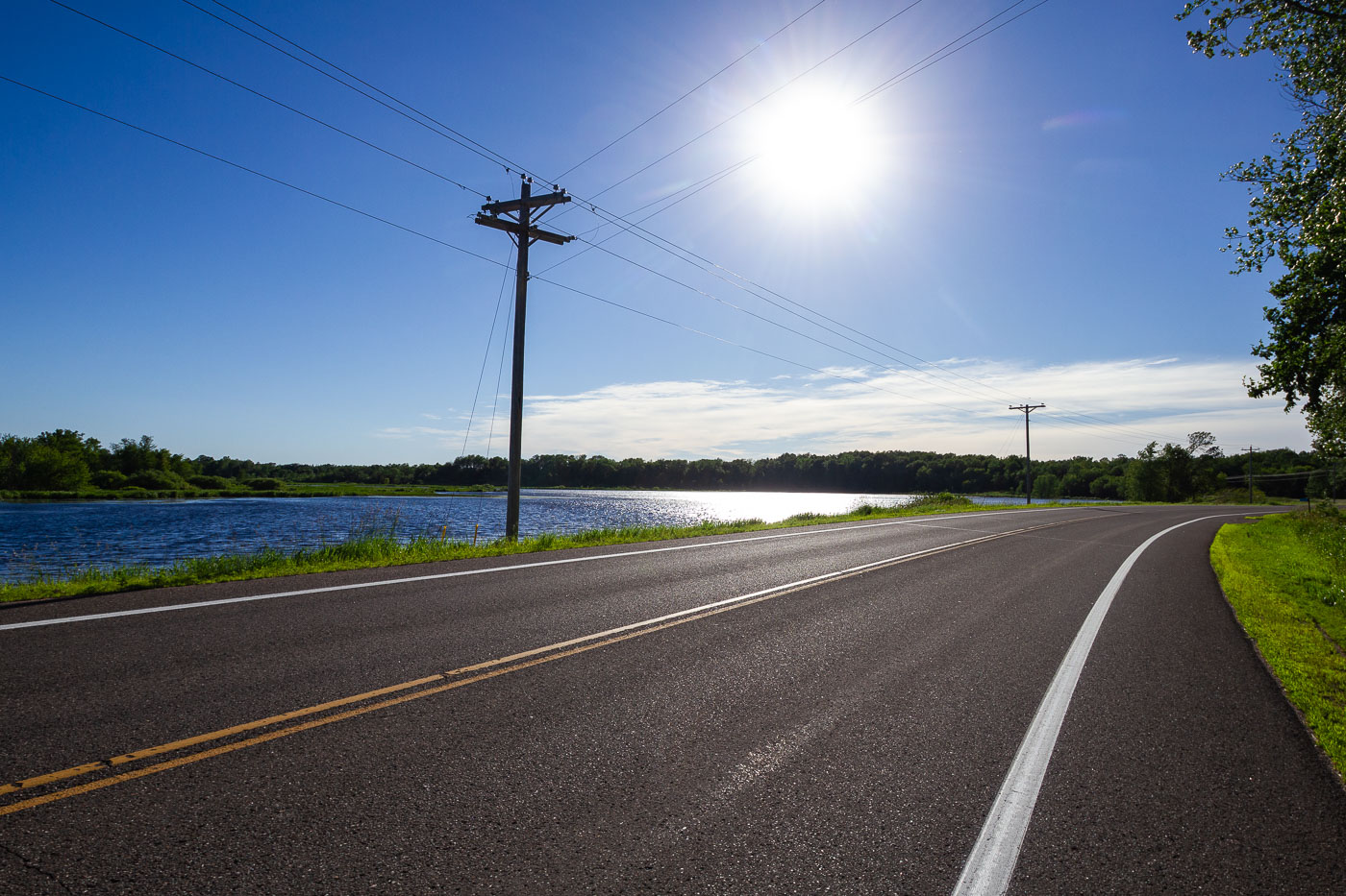 Driving by Pokegama Lake in Pine City MN