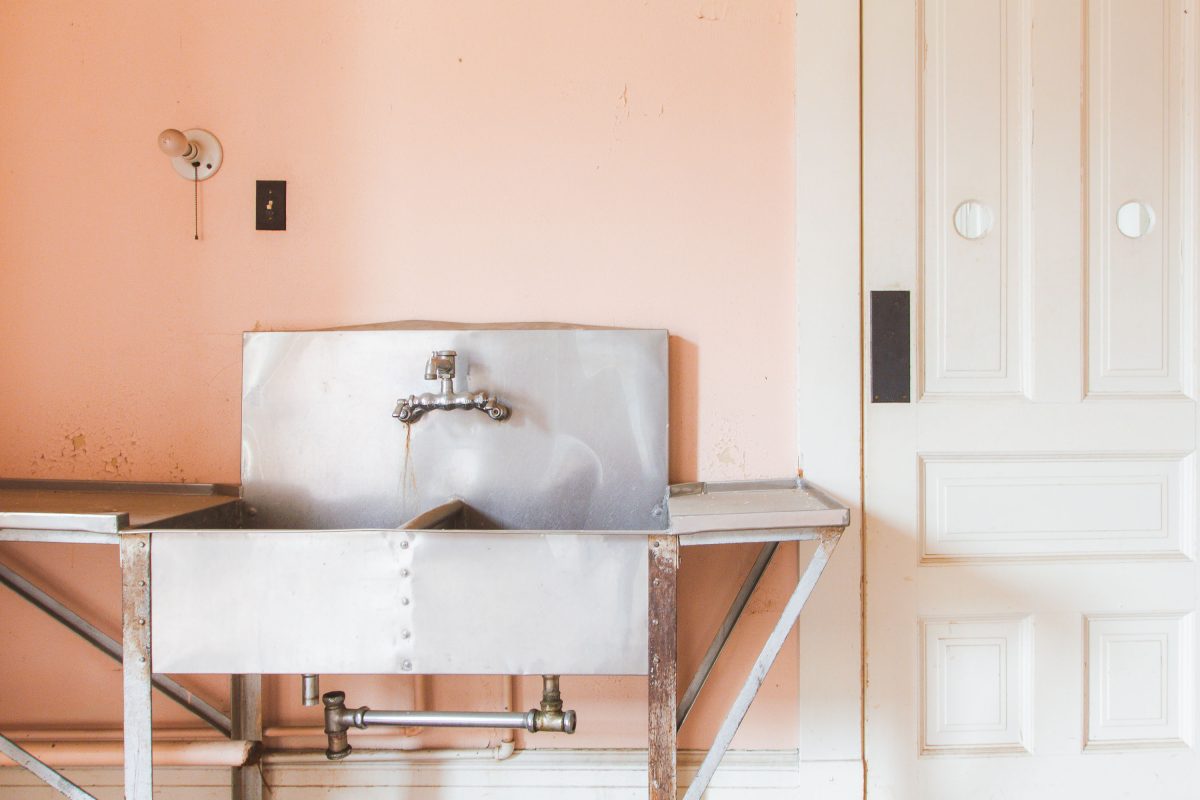 Stainless Steel Utility Sink, Fergus Falls Kirkbride Building