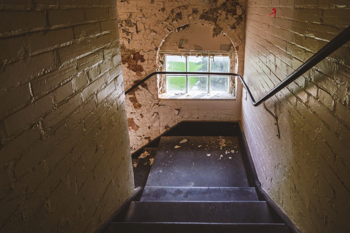 Stairwell with Arched Window, Fergus Falls Kirkbride Building