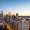 Downtown Minneapolis Skyline during Sunset 2017