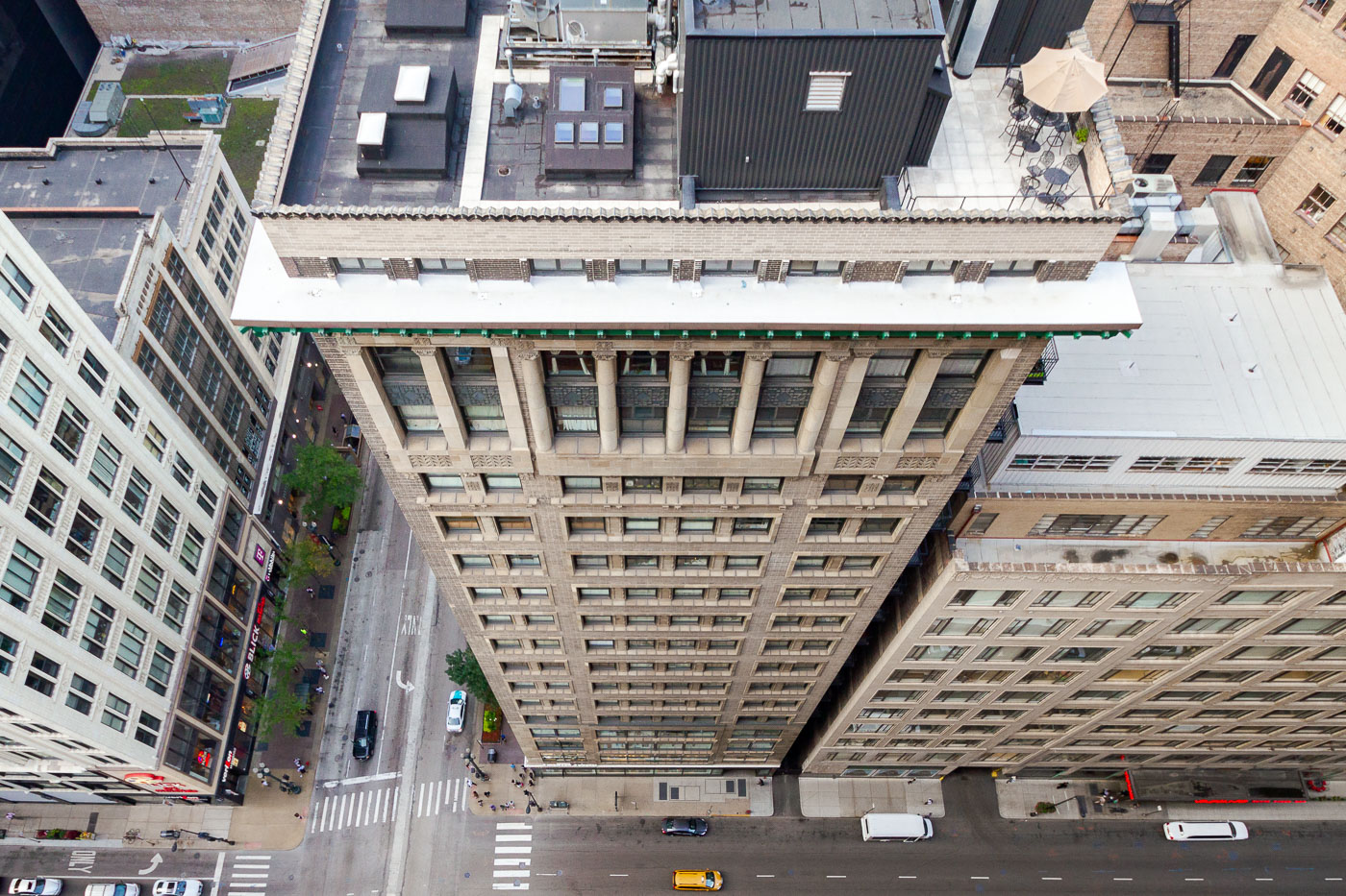 View from the Palmer House in Chicago