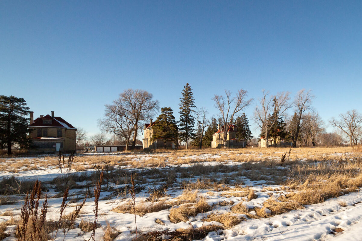 Winter at Fort Snelling in Minneapolis.