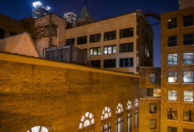Small skyways at the Minneapolis Grain Exchange in downtown Minneapolis.