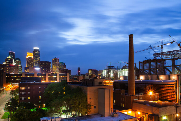 US Bank Stadium going up in Downtown Minneapolis 4 Downtown Minneapolis while US Bank Stadium was being built.