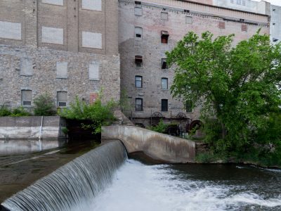 Ardent Mills Rising Above Vermillion Falls in Hastings