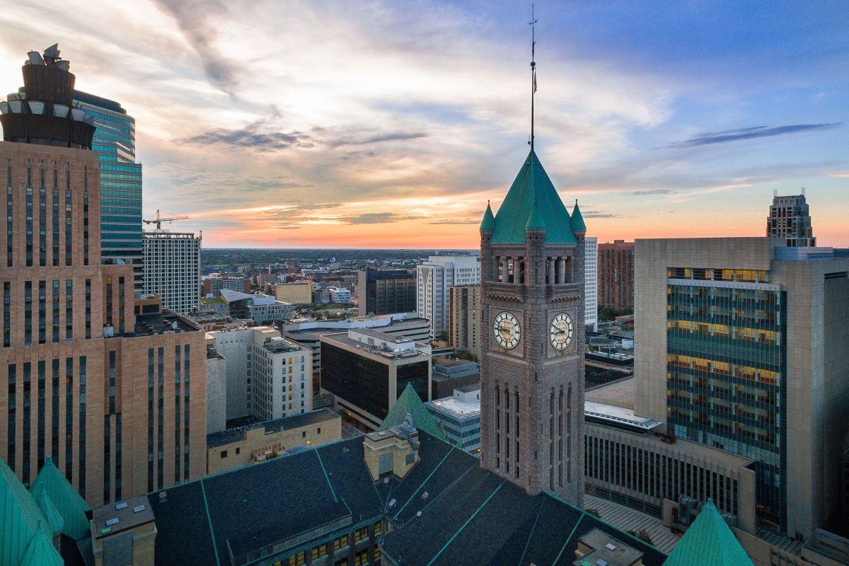 Clock Tower of Minneapolis City Hall, Downtown Minneapolis