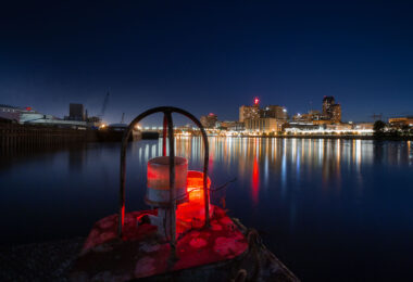 Downtown Saint Paul as seen from across the Mississippi River.