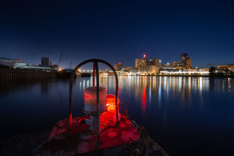 Downtown Saint Paul as seen from across the Mississippi River.