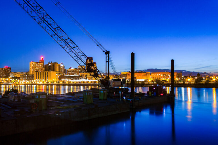 Downtown Saint Paul as seen from across the Mississippi River.