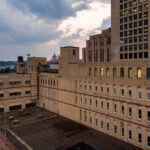 The now demolished West Publishing building in downtown St. Paul as seen in 2015.