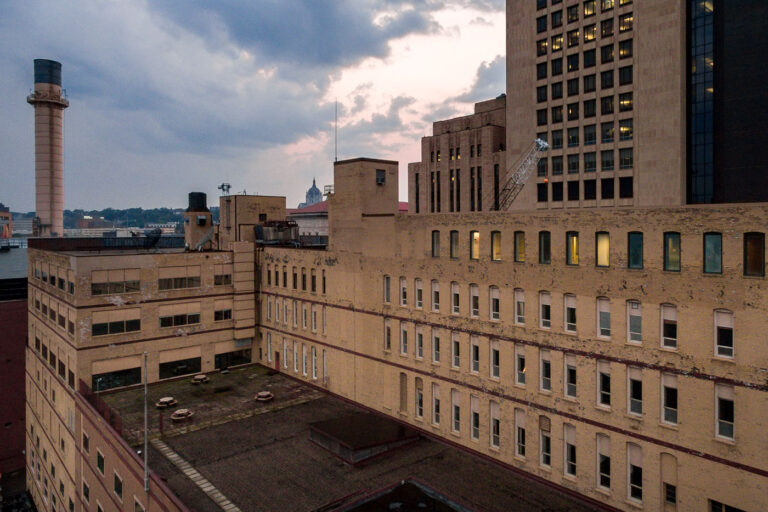 West Publishing in Downtown St. Paul 4 The now demolished West Publishing building in downtown St. Paul as seen in 2015.