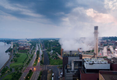 District Energy in St. Paul Minnesota near the Mississippi River.