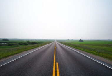 Highway near Wolford, North Dakota.