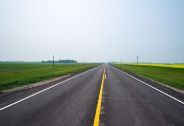 Highway 17 near Starkweather, North Dakota.