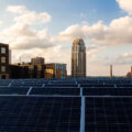 Solar panels on a Minneapolis rooftop