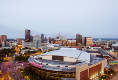 The Xcel Energy Center in Downtown St. Paul. In 2025, it was renamed Grand Casino Arena. It's the home of the Minnesota Wild.