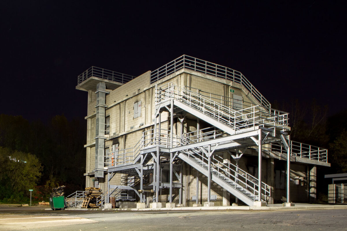 A firefighting training facility in Burnsville, Minnesota.