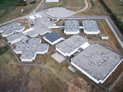 Aerial View of the Prairie Correctional Facility in Appleton