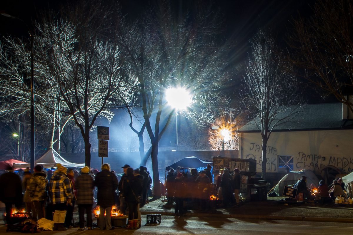 Protesters occupy the Minneapolis police 4th precinct